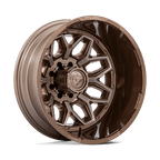 Fuel 1Pc D876 Flux Dually 22X8.25 -227 Platinum Bronze