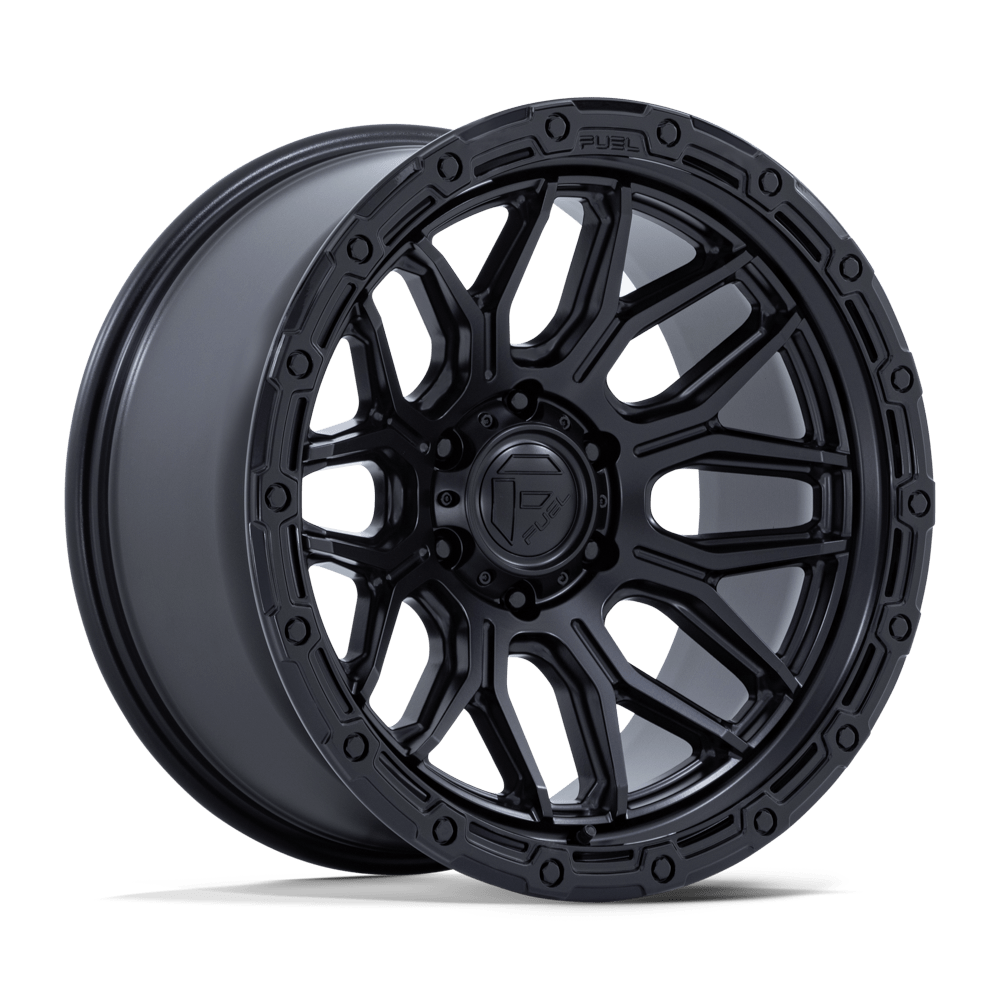 Fuel 1Pc Fc881 Surge 20X9 +1 Matte Black W/ Gloss Black Lip