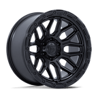 Fuel 1Pc Fc881 Surge 20X9 +20 Matte Black W/ Gloss Black Lip