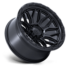 Fuel 1Pc Fc881 Surge 20X9 +20 Matte Black W/ Gloss Black Lip