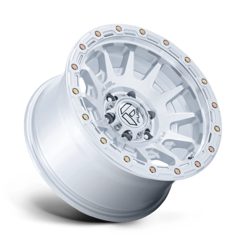 Fuel 1Pc Fc884 Fortress 17X8.5 +0 Gloss Silver W/ Machined Face