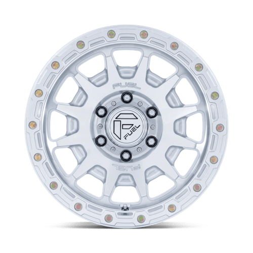Fuel 1Pc Fc884 Fortress 18X9 +1 Gloss Silver W/ Machined Face
