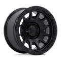 Fuel 1Pc Fc884 Fortress 18X9 +1 Matte Black W/ Gloss Black Lip