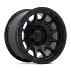 Fuel 1Pc Fc884 Fortress 17X8.5 +0 Matte Black W/ Gloss Black Lip