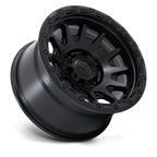 Fuel 1Pc Fc884 Fortress 17X8.5 +25 Matte Black W/ Gloss Black Lip