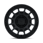 Fuel 1Pc Fc884 Fortress 17X8.5 +0 Matte Black W/ Gloss Black Lip