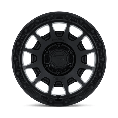 Fuel 1Pc Fc884 Fortress 17X8.5 +0 Matte Black W/ Gloss Black Lip