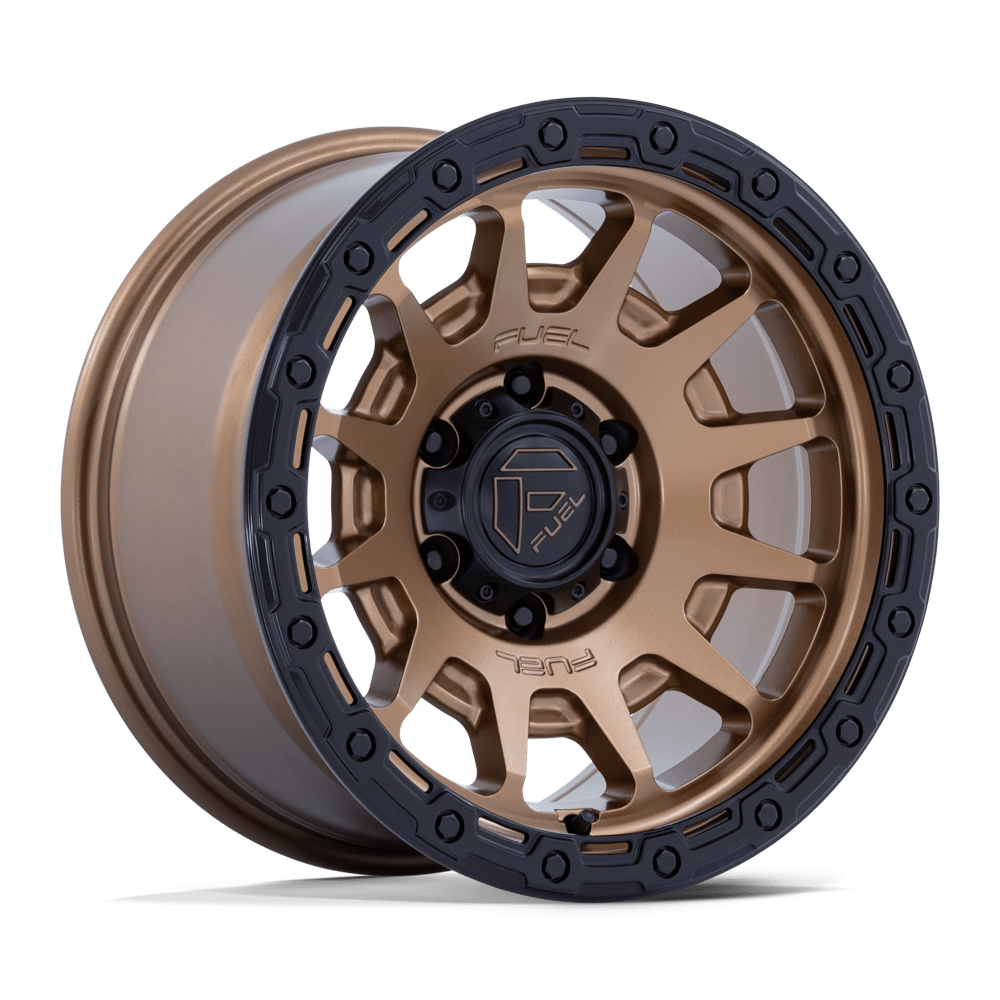 Fuel 1Pc Fc884 Fortress 17X8.5 +0 Matte Bronze W Gloss Black Lip