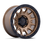 Fuel 1Pc Fc884 Fortress 17X8.5 +25 Matte Bronze W Gloss Black Lip
