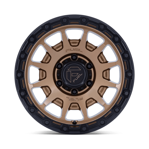 Fuel 1Pc Fc884 Fortress 17X8.5 +25 Matte Bronze W Gloss Black Lip
