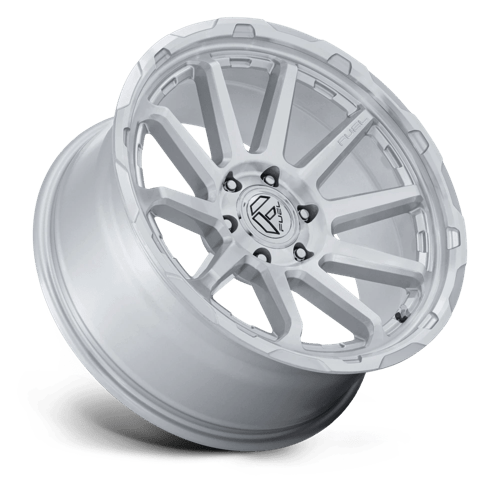 Fuel 1Pc Fc887 Circuit 17X8.5 +25 Gloss Silver W/ Machined Face