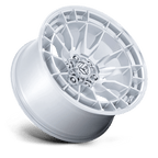 Fuel 1Pc Fc888 Revolt 17X9 -12 Hyper Silver W/ Machined Face