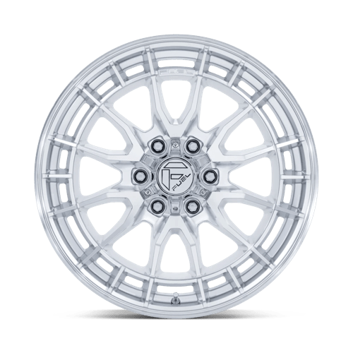 Fuel 1Pc Fc888 Revolt 17X8.5 +25 Hyper Silver W/ Machined Face