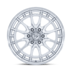 Fuel 1Pc Fc888 Revolt 17X9 +1 Hyper Silver W/ Machined Face
