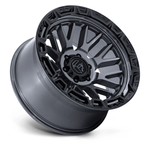 Fuel 1Pc Fc890 Rail 17X9 +1 Gloss Gunmetal W/ G-Blk Lip