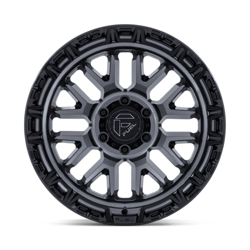 Fuel 1Pc Fc890 Rail 17X9 -12 Gloss Gunmetal W/ G-Blk Lip