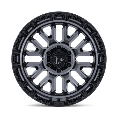 Fuel 1Pc Fc890 Rail 20X9 +1 Gloss Gunmetal W/ G-Blk Lip