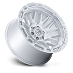 Fuel 1Pc Fc890 Rail 17X9 -12 Gloss Silver W/ Machined Face