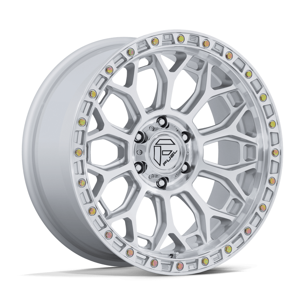 Fuel 1Pc Fc901 Talon 17X8.5 +25 Gloss Silver W/ Machined Face