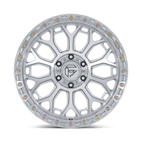 Fuel 1Pc Fc901 Talon 17X8.5 +25 Gloss Silver W/ Machined Face