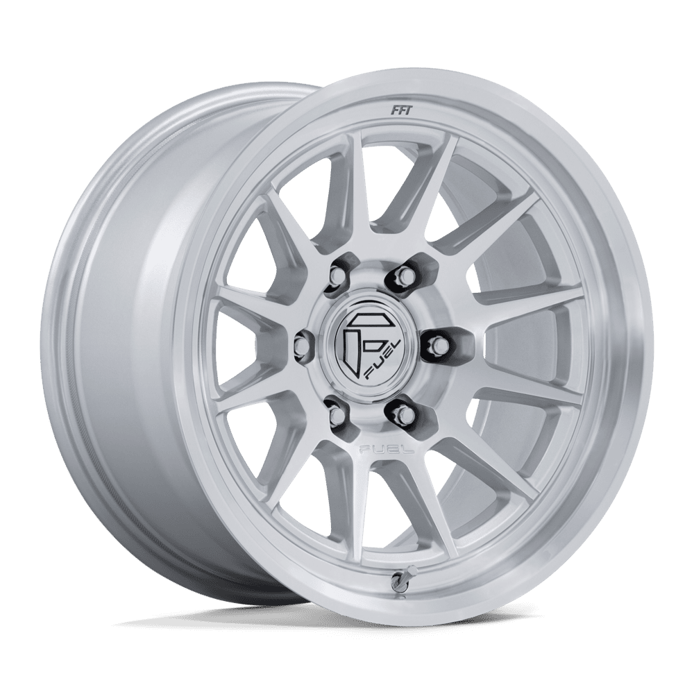 Fuel 1Pc Fc902 Spur 17X8.5 +25 Gloss Silver W/ Machined Face