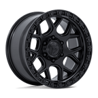 Fuel 1Pc Fc908 Puma 17X9 +1 Matte Black W/ Gloss Black Lip