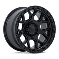 Fuel 1Pc Fc908 Puma 17X9 +1 Matte Black W/ Gloss Black Lip