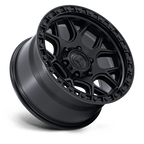 Fuel 1Pc Fc908 Puma 17X9 +1 Matte Black W/ Gloss Black Lip