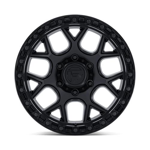 Fuel 1Pc Fc908 Puma 17X9 +1 Matte Black W/ Gloss Black Lip