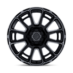 Fuel 1Pc Fc910 Foxhound 20X9 +20 Gloss Black Dark Tinted Clear