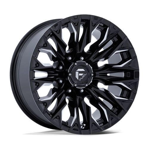Fuel 1Pc D803 Flame 20X9 +1 Gloss Black Milled
