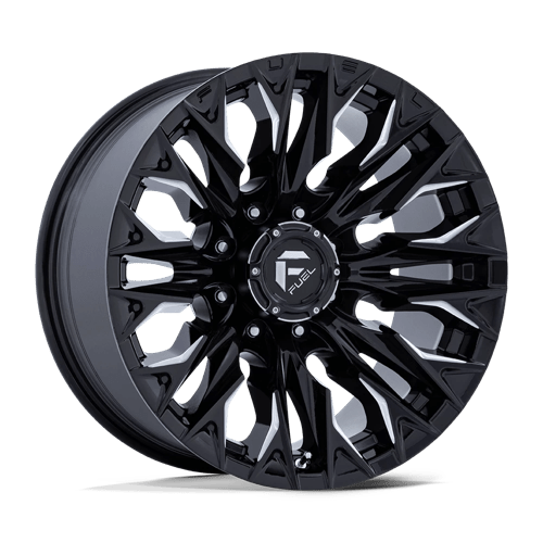 Fuel 1Pc D803 Flame 20X9 +20 Gloss Black Milled