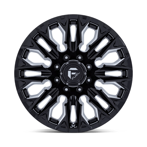 Fuel 1Pc D803 Flame 20X9 +1 Gloss Black Milled