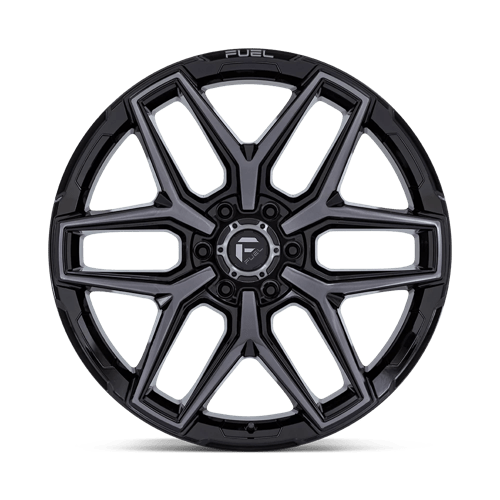 Fuel 1Pc Flux 22X10 -18 Gloss Black Brush Fc Gray Dddt
