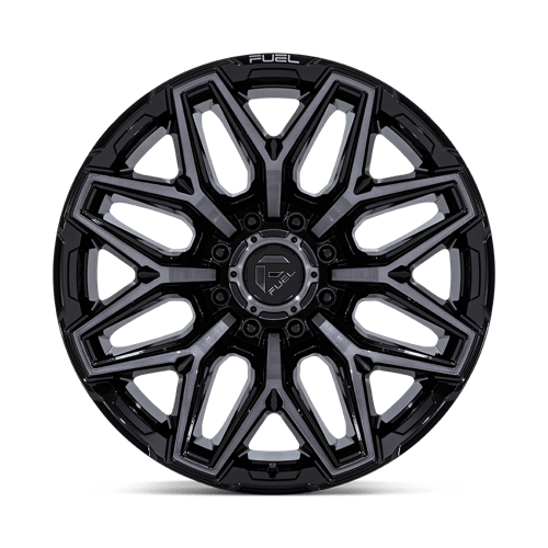Fuel 1Pc Flux 22X10 -18 Gloss Black Brush Fc Gray Dddt