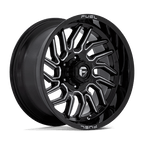 Fuel 1Pc D807 Hurricane 20X10 -18 Gloss Black Milled