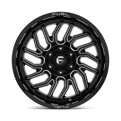 Fuel 1Pc D807 Hurricane 20X10 -18 Gloss Black Milled