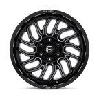 Fuel 1Pc D807 Hurricane 20X10 -18 Gloss Black Milled