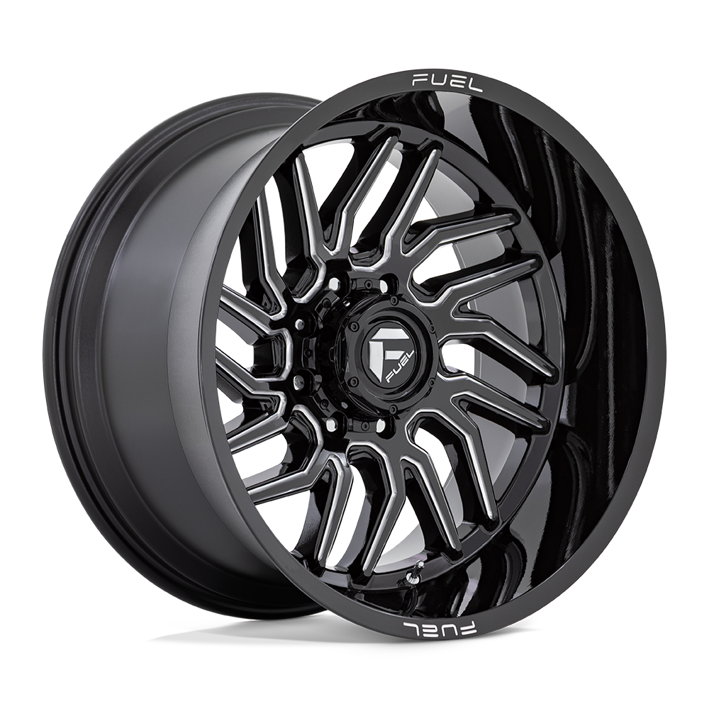 Fuel 1Pc D807 Hurricane 20X10 -18 Gloss Black Milled