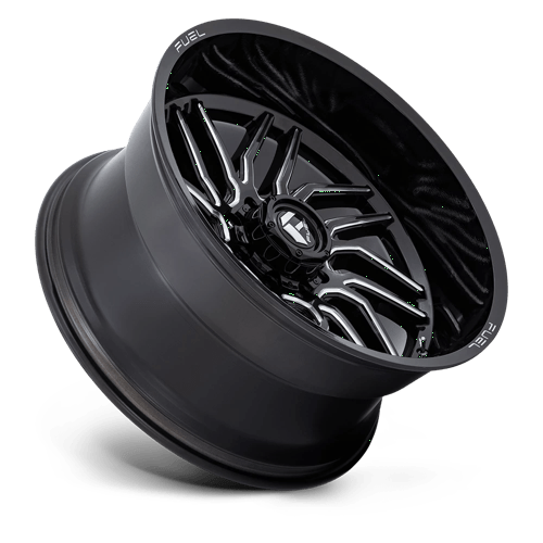 Fuel 1Pc D807 Hurricane 24X12 -44 Gloss Black Milled