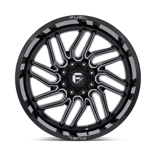 Fuel 1Pc D807 Hurricane 24X12 -44 Gloss Black Milled
