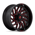 Fuel 1Pc D808 Hurricane 20X10 -18 Gloss Black Milled Red Tint