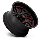 Fuel 1Pc D808 Hurricane 20X10 -18 Gloss Black Milled Red Tint
