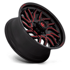Fuel 1Pc D808 Hurricane 20X9 +20 Gloss Black Milled Red Tint