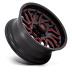 Fuel 1Pc D808 Hurricane 20X9 +1 Gloss Black Milled Red Tint
