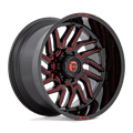 Fuel 1Pc D808 Hurricane 22X12 -44 Gloss Black Milled Red Tint