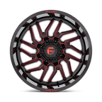 Fuel 1Pc D808 Hurricane 20X9 +1 Gloss Black Milled Red Tint