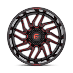 Fuel 1Pc D808 Hurricane 22X12 -44 Gloss Black Milled Red Tint