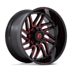 Fuel 1Pc D808 Hurricane 24X12 -44 Gloss Black Milled Red Tint