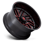 Fuel 1Pc D808 Hurricane 24X12 -44 Gloss Black Milled Red Tint